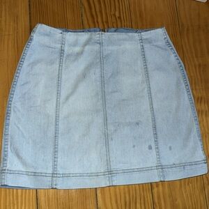 Light Blue Denim Skirt
